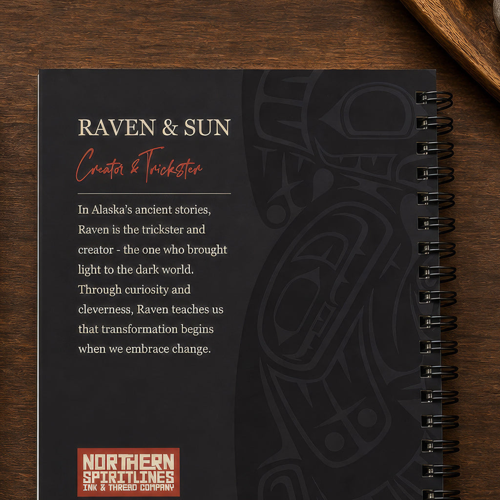 Spiral Bound Journal | Alaska Raven & Sun | Spirit Storytellers Series