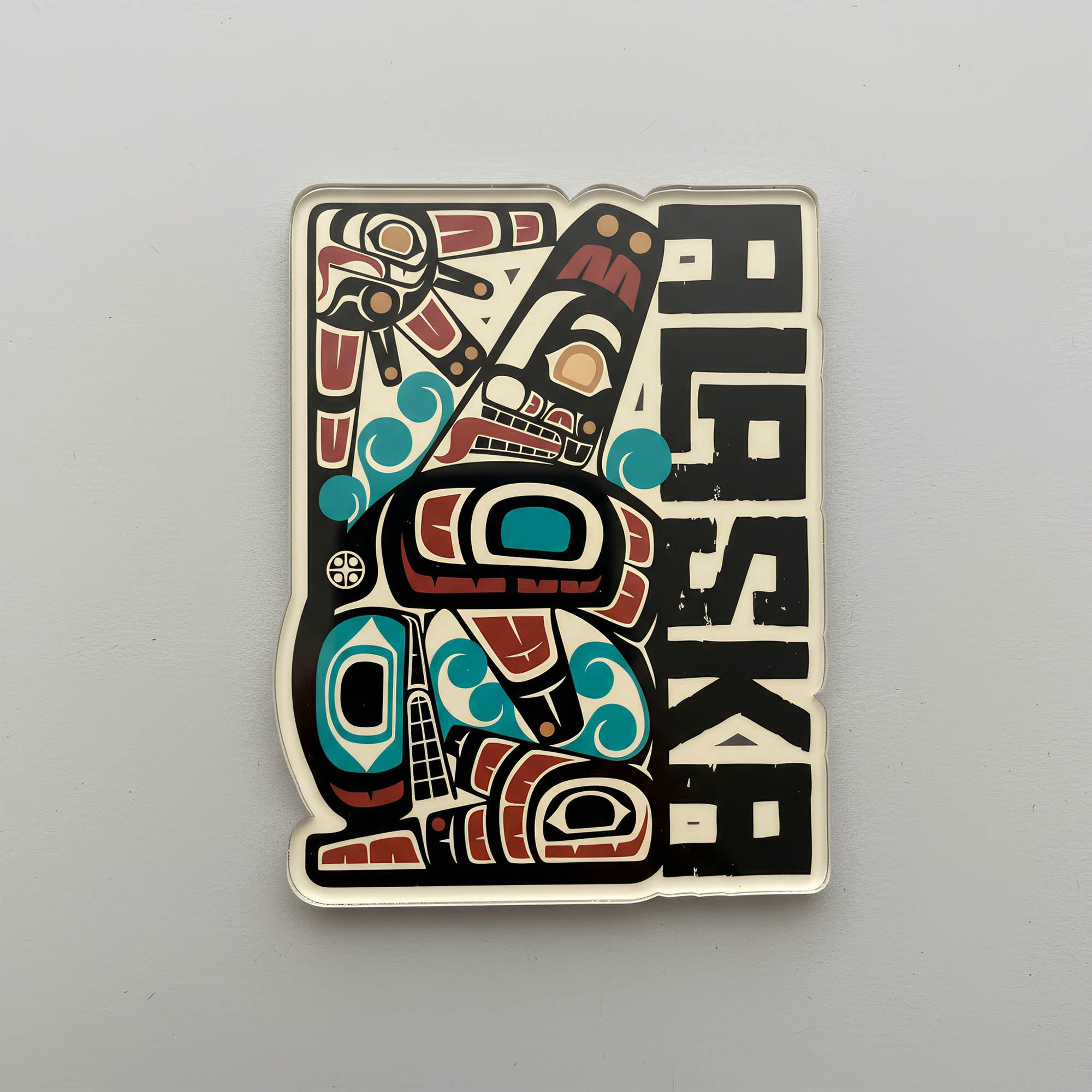 Acrylic Die Cut Magnet | Alaska Tribal Orca | Stateline™ Collection