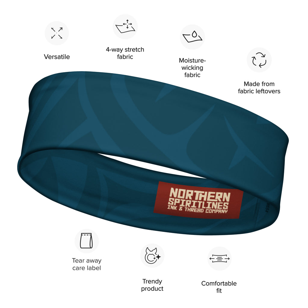 Headband - Classic Tribal Print in Aurora Blue - Northern Spiritlines™