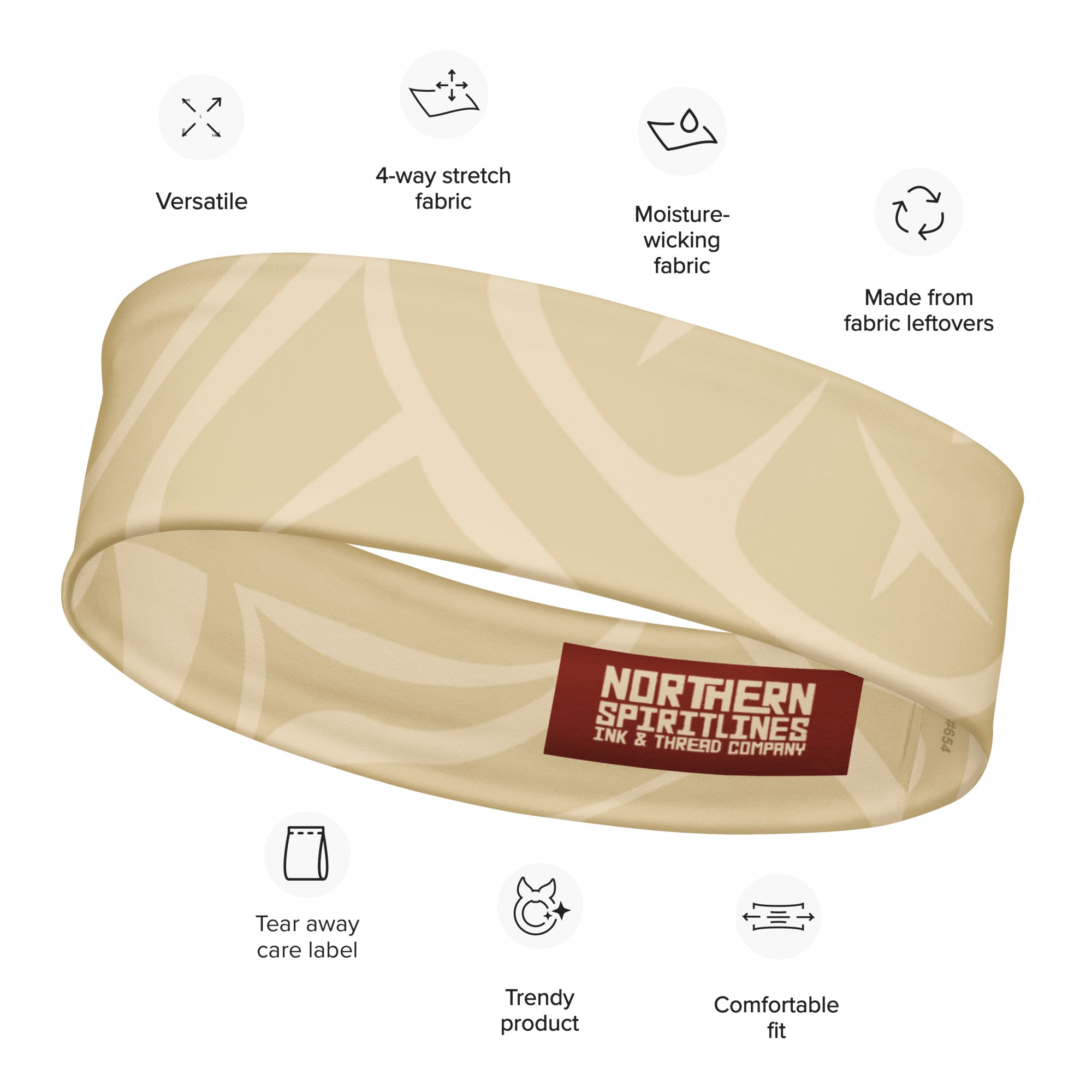 Headband - Classic Tribal Print in Tundra Sand - Northern Spiritlines™