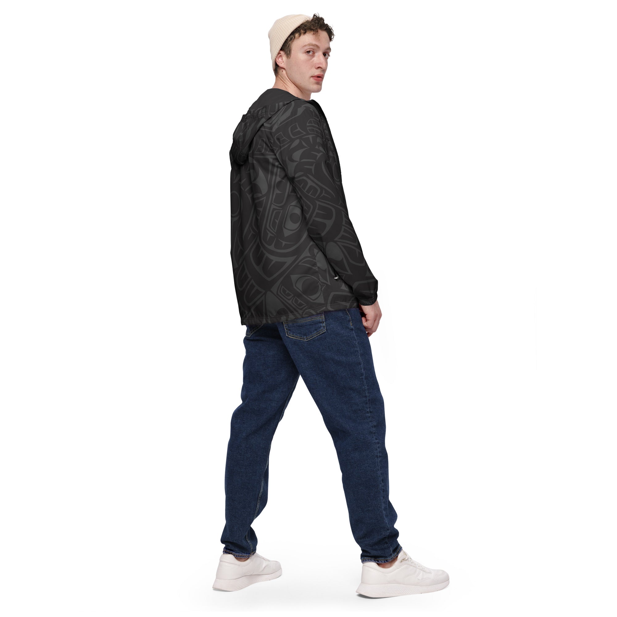 Unisex Windbreaker | Classic Smoky Tribal Print | Northern Spiritlines™