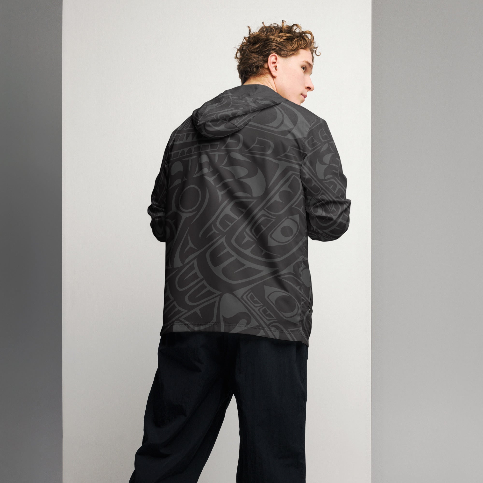 Unisex Windbreaker | Classic Smoky Tribal Print | Northern Spiritlines™