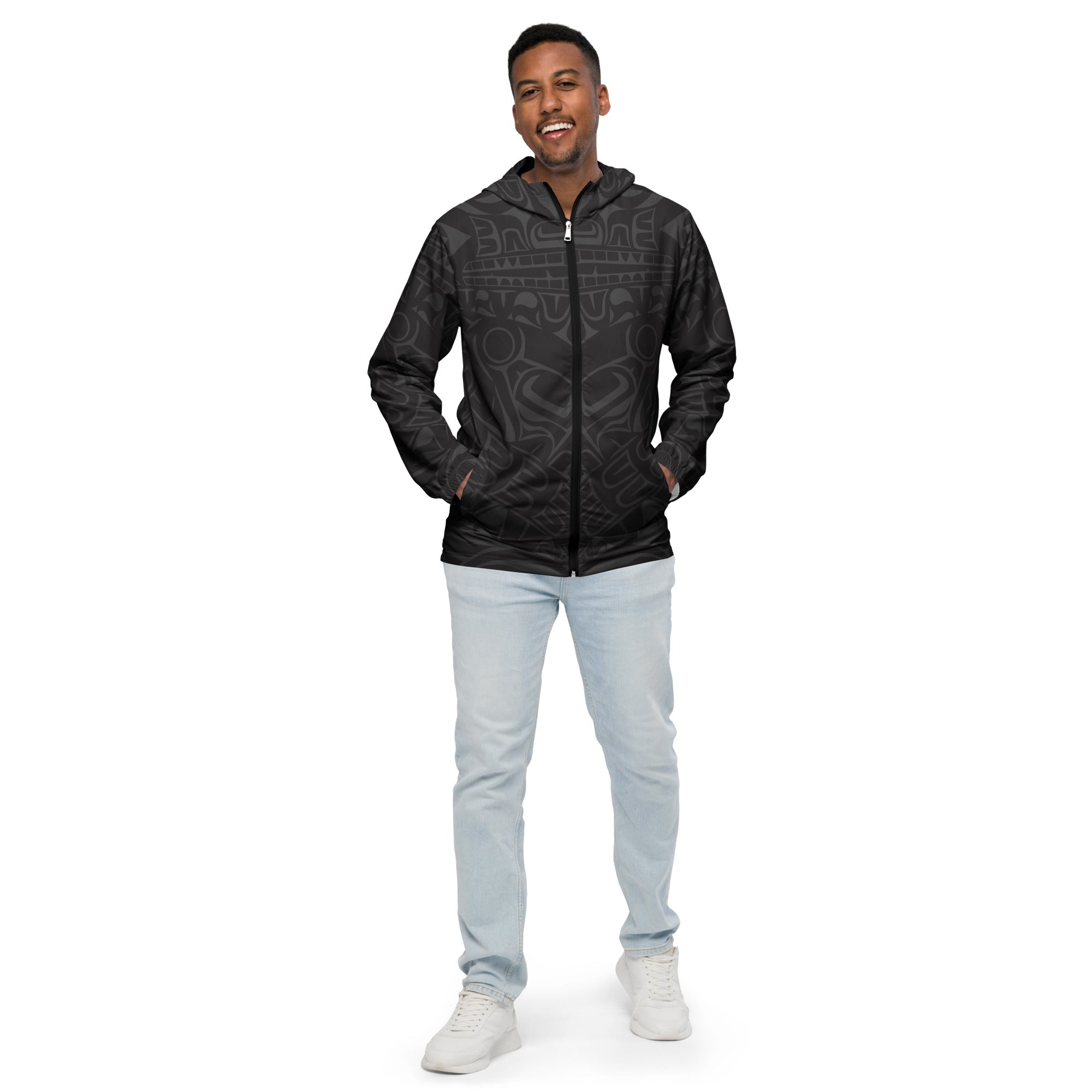 Unisex Windbreaker | Classic Smoky Tribal Print | Northern Spiritlines™
