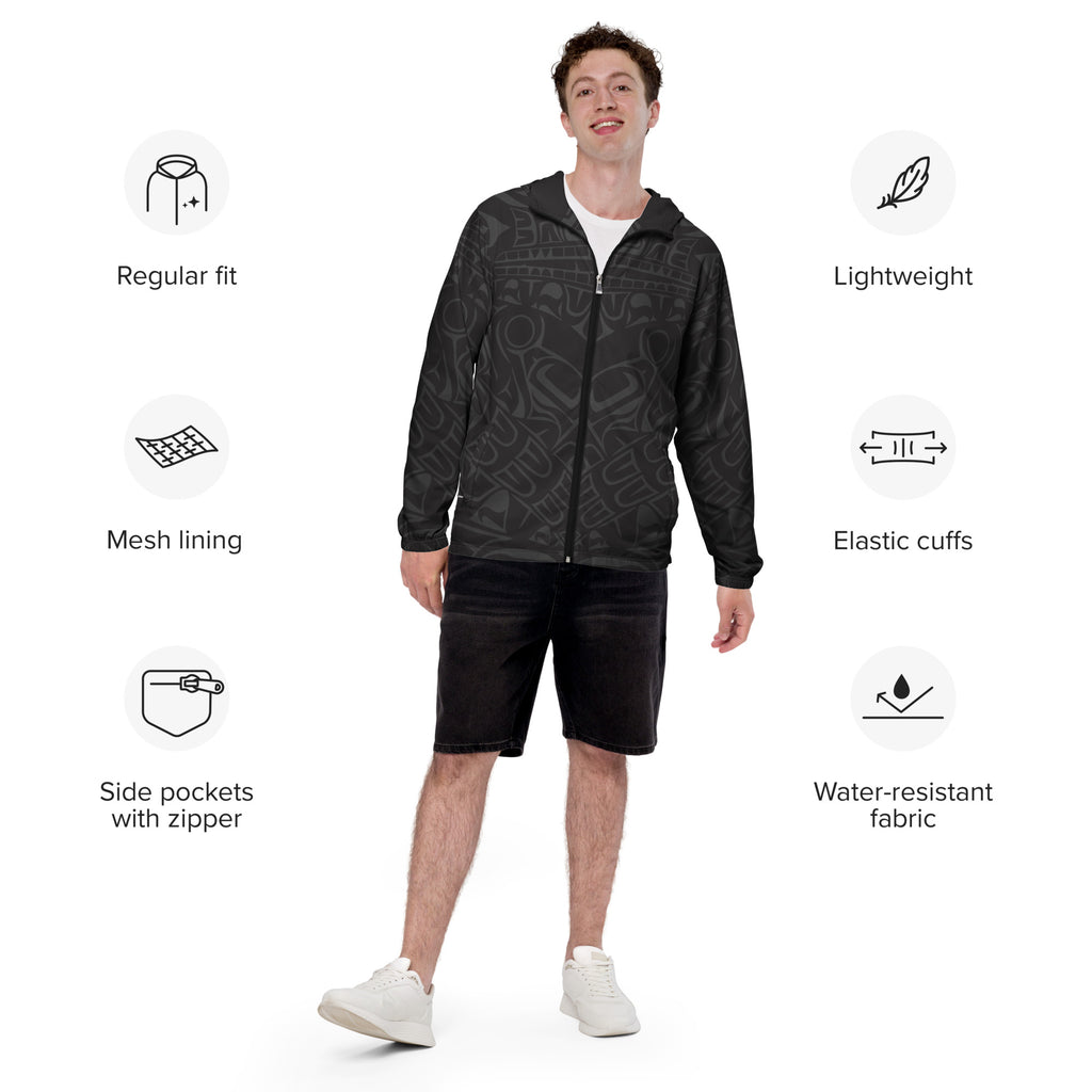 Unisex Windbreaker | Classic Smoky Tribal Print | Northern Spiritlines™