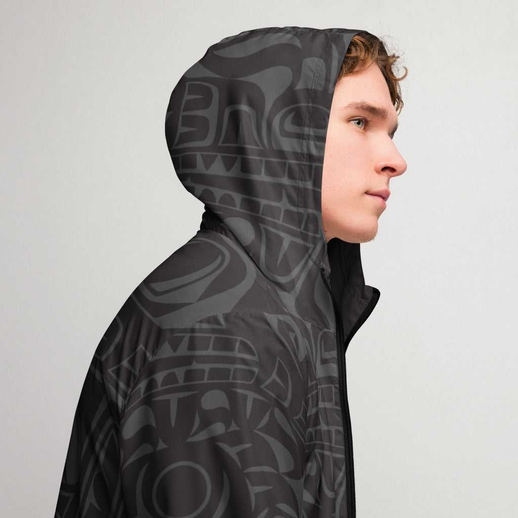 Unisex Windbreaker | Classic Smoky Tribal Print | Northern Spiritlines™