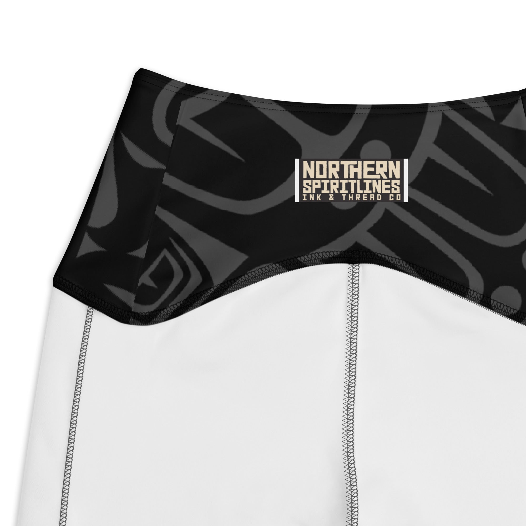 *Crossover Leggings with Pockets - Classic Tribal Smoky Print