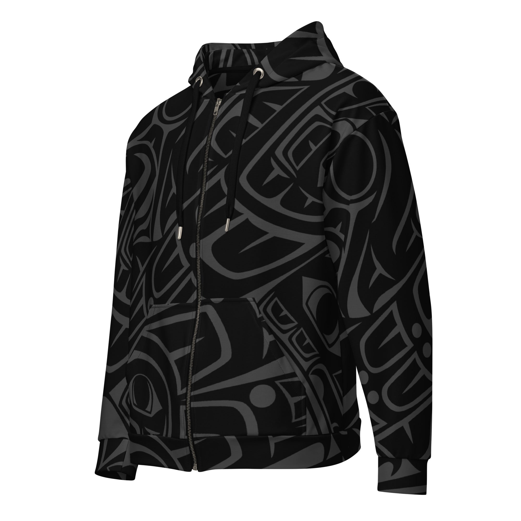Unisex Zip Hoodie - Classic Tribal Smoky Print - Northern Spiritlines™