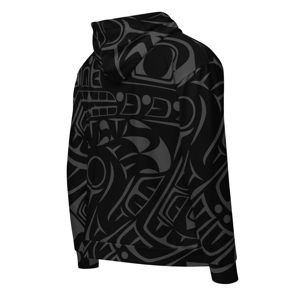 Unisex Zip Hoodie - Classic Tribal Smoky Print - Northern Spiritlines™
