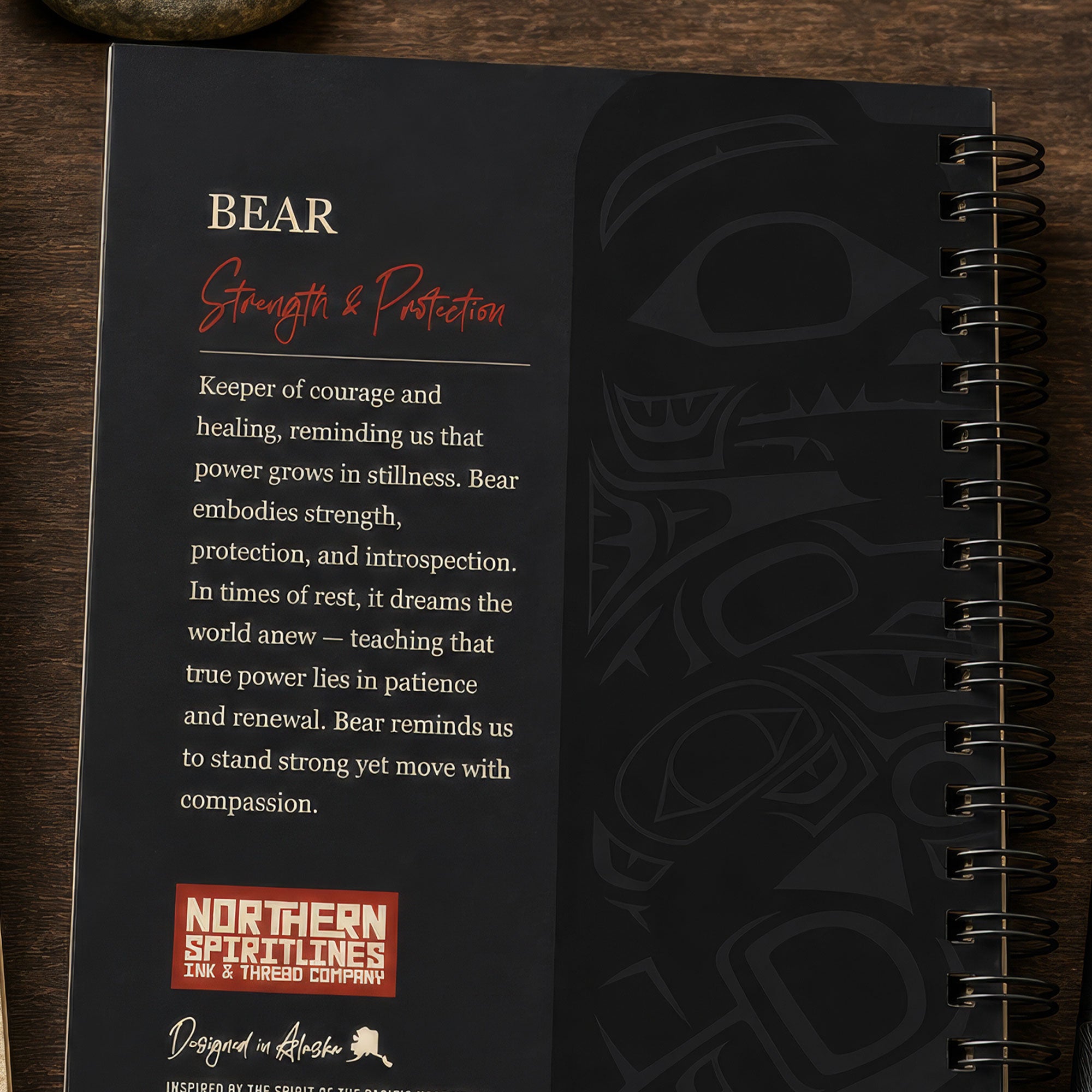 Spiral Bound Journal | Alaska Bear & Salmon | Spirit Storytellers Series