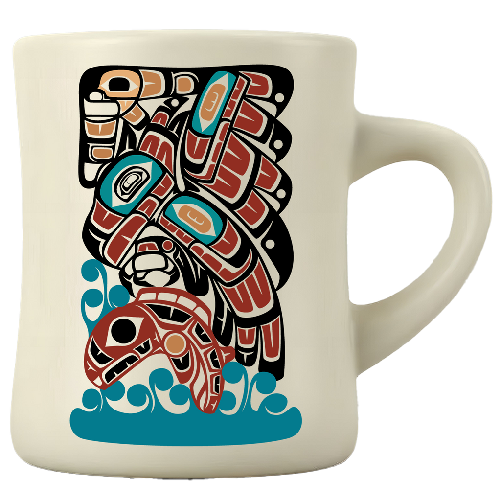 Ceramic Coffee Mug | The Eagle & Salmon | Spirit Storytellers™ Series