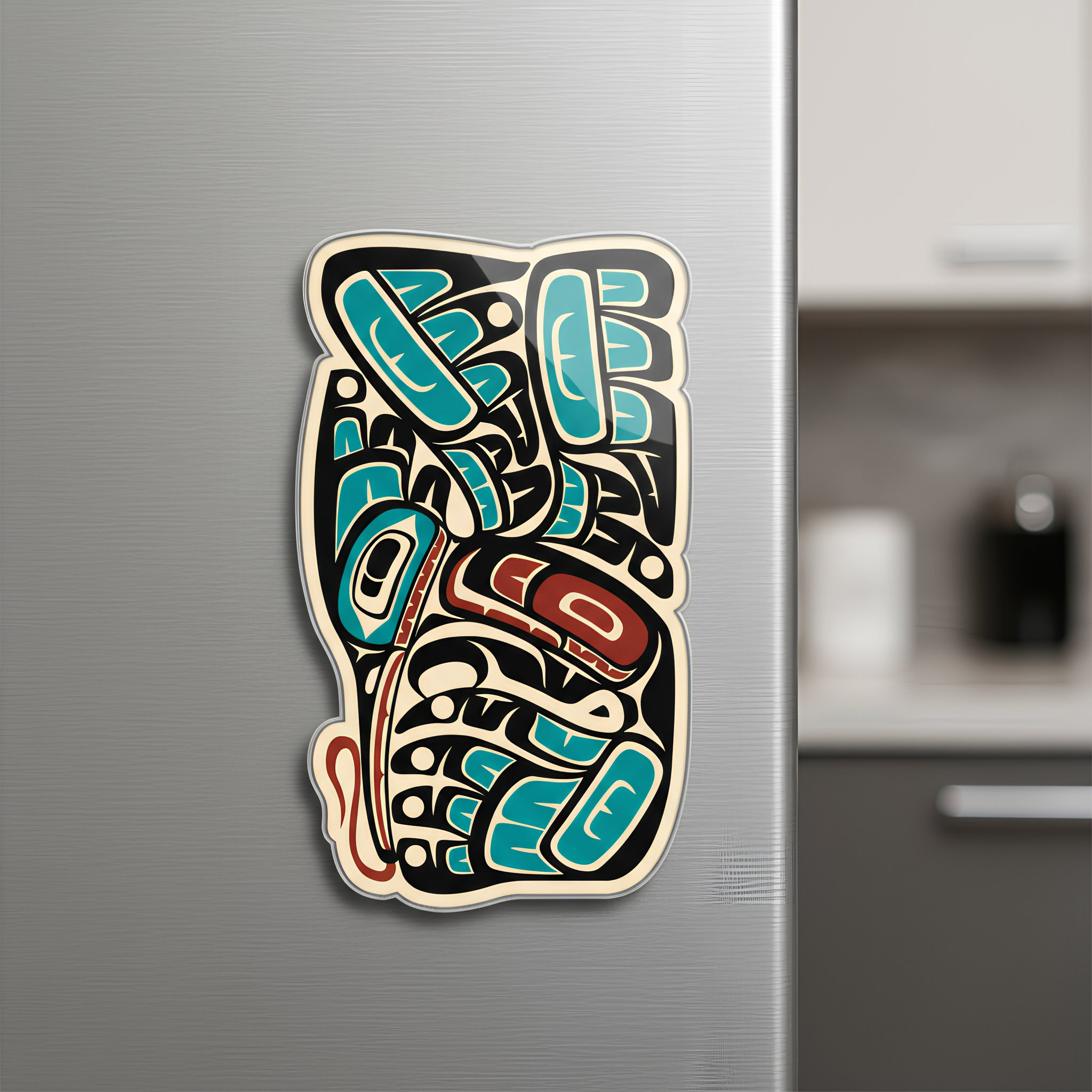 Acrylic Die Cut Magnet | Classic Tribal Hummingbird | Northern Spiritlines™ Signature