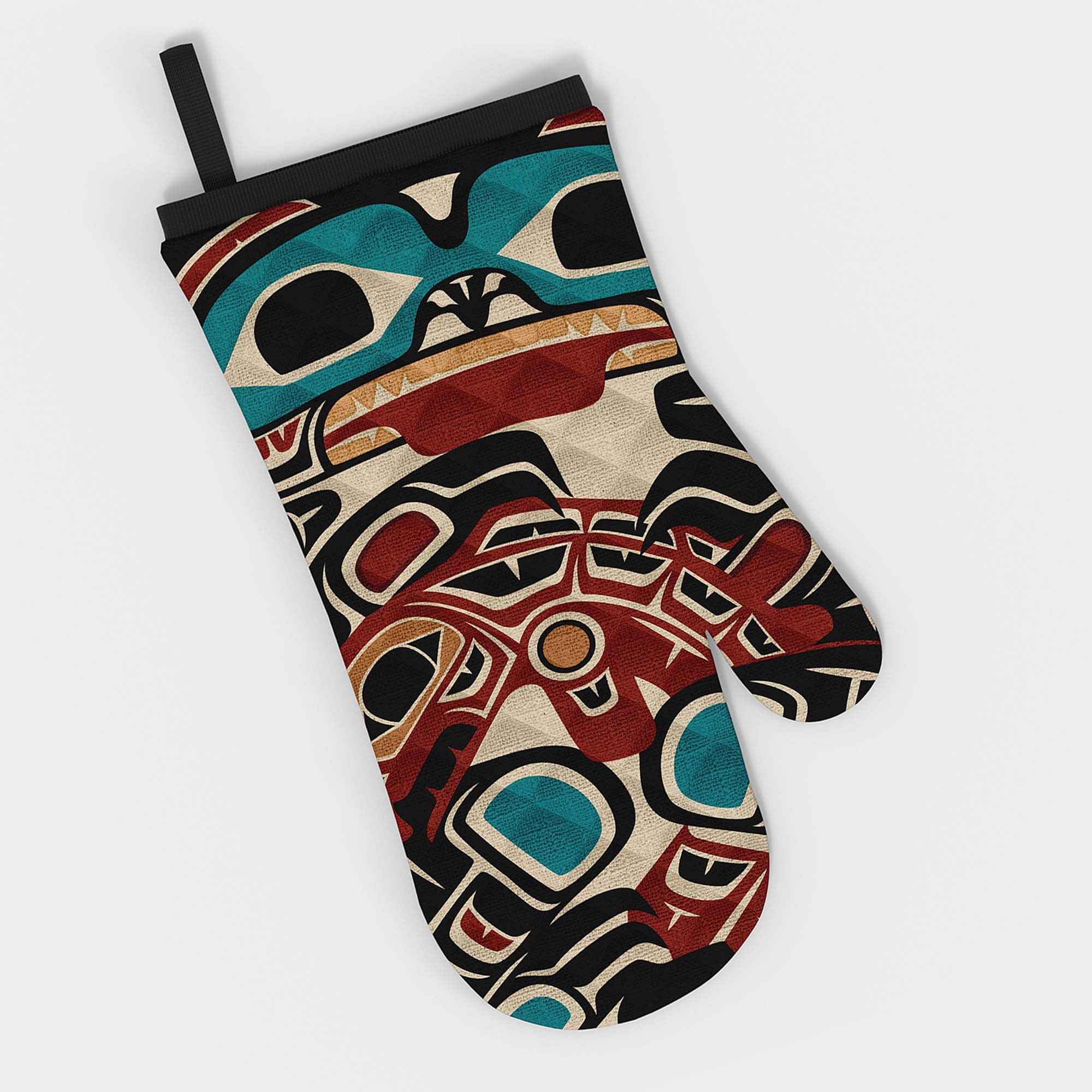 Oven Mitt | Classic Tribal Bear & Salmon | Signature Collection