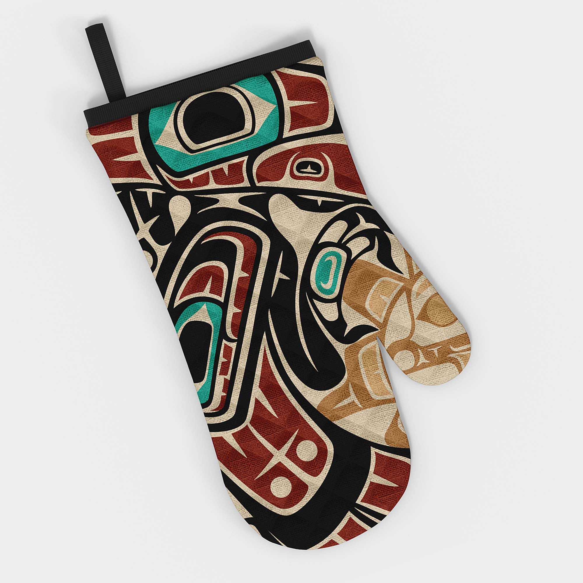 Deluxe Oven Mitt | Classic Tribal Raven & Sun | Signature Collection