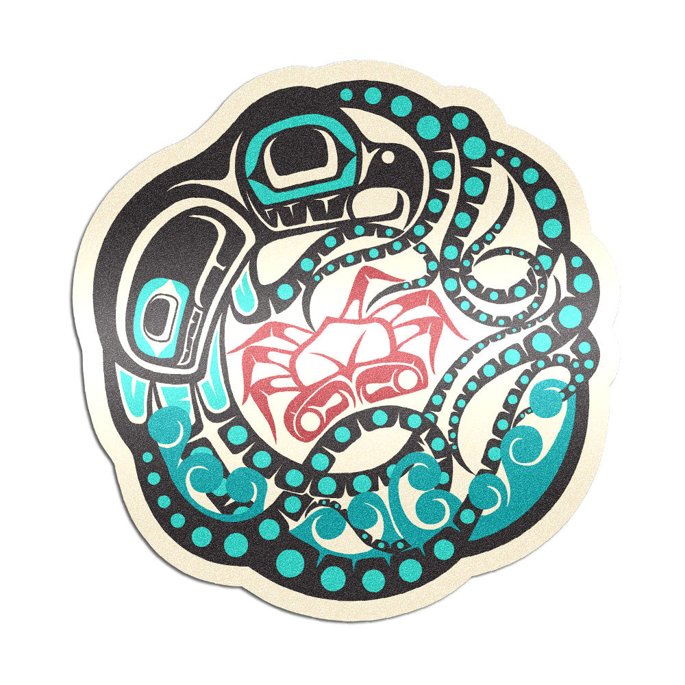 Vinyl Die Cut Sticker | Classic Tribal Octopus