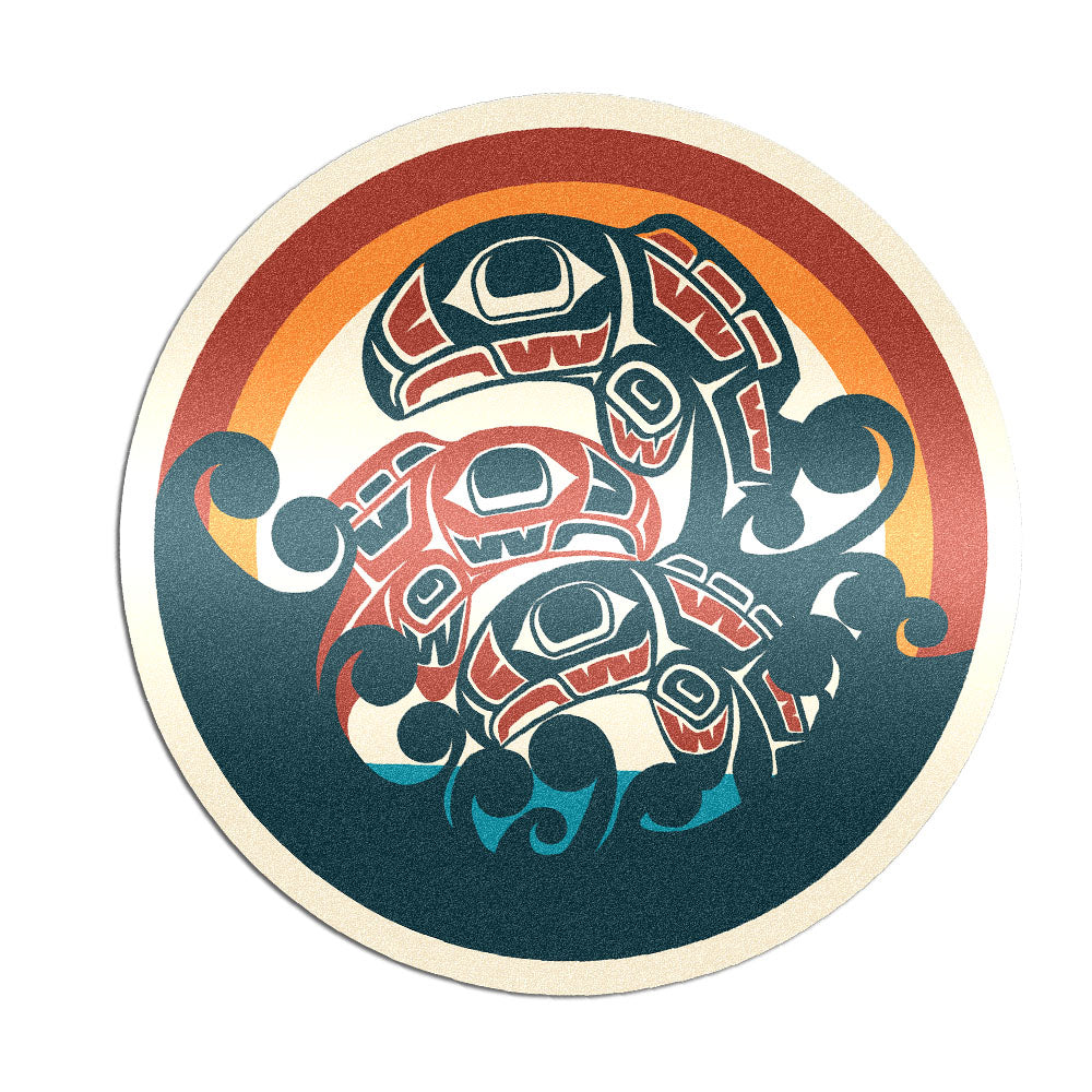 Vinyl Die Cut Sticker | Classic Tribal Salmon