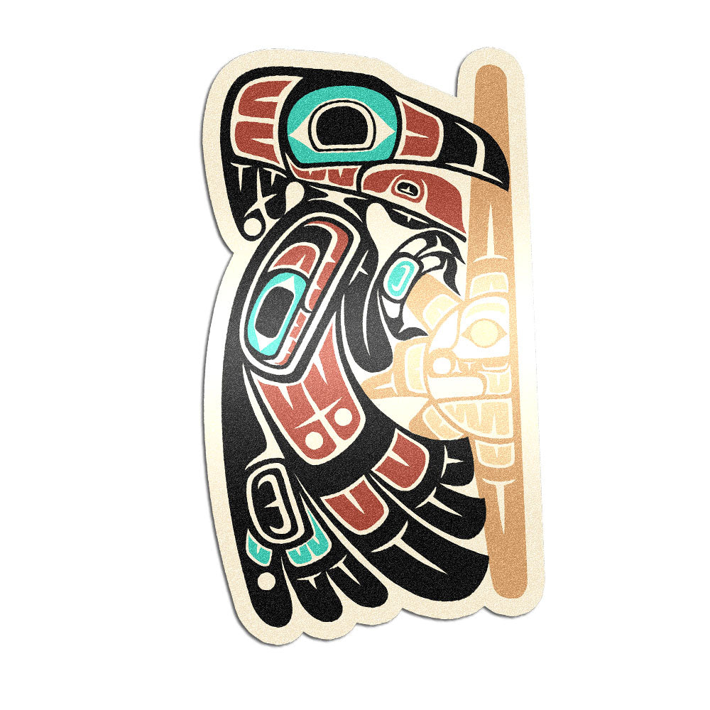 Vinyl Die Cut Sticker | Classic Tribal Raven & Sun