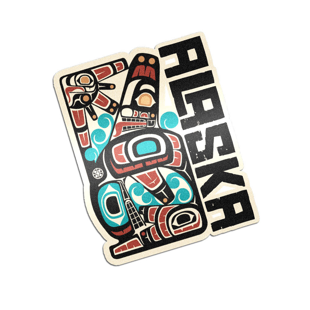 Vinyl Die Cut Sticker | Alaska Tribal Orca | Stateline Collection