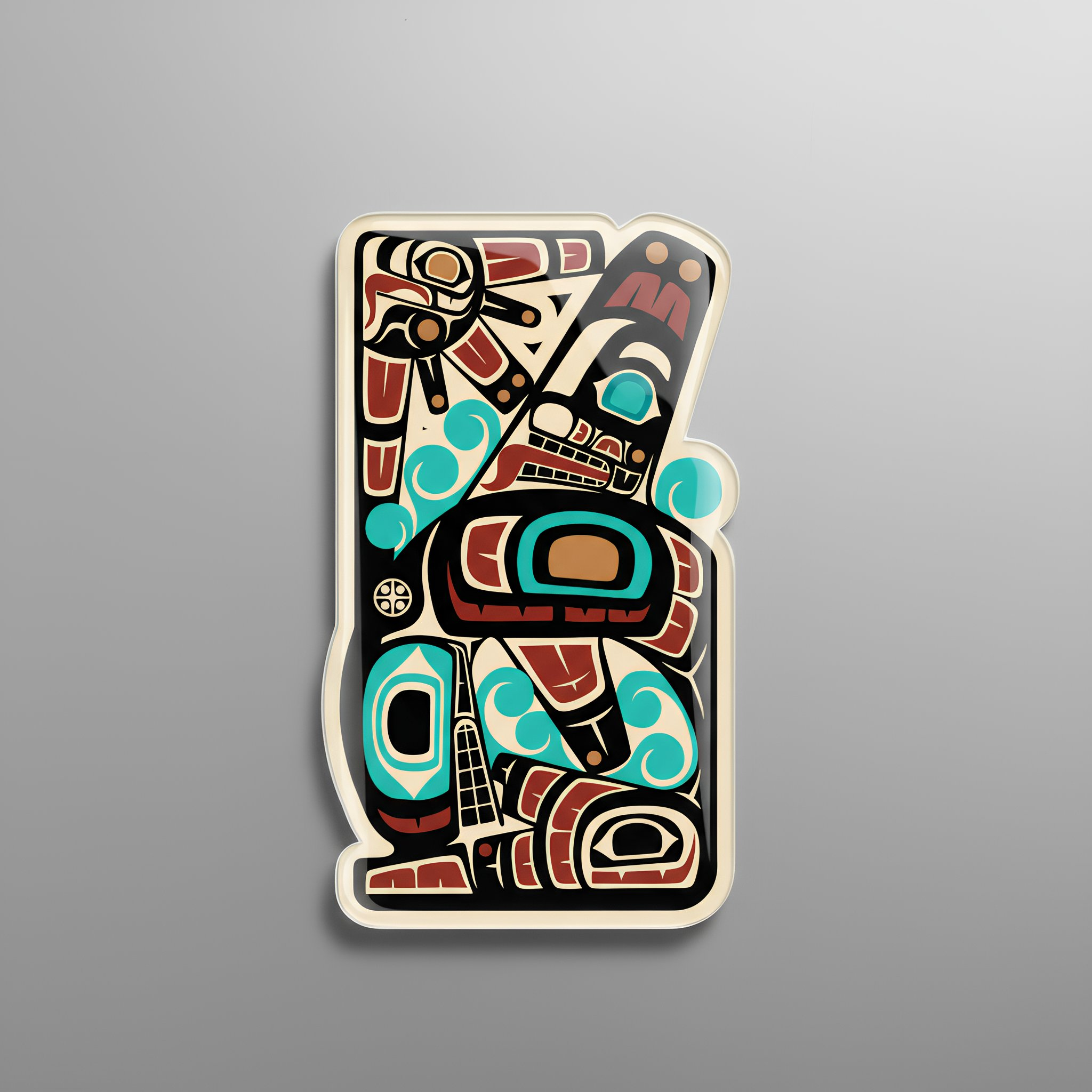 Acrylic Die Cut Magnet | Classic Tribal Orca | Northern Spiritlines™ Signature