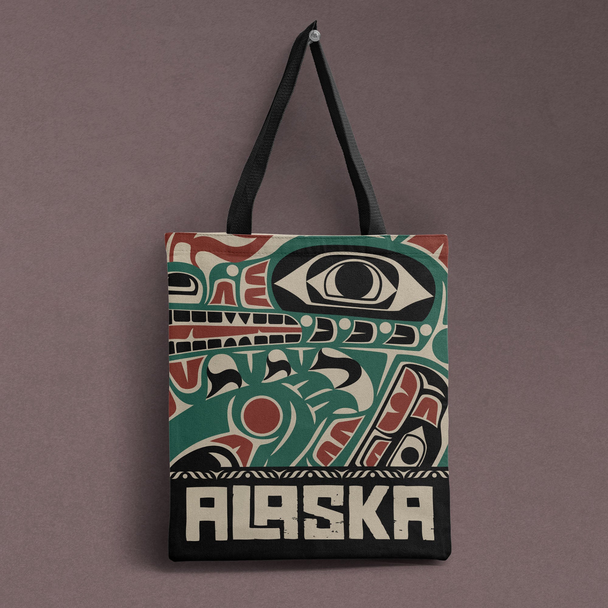 Tote Bag | Classic Alaska Tribal Sea Monster | Stateline™ Collection