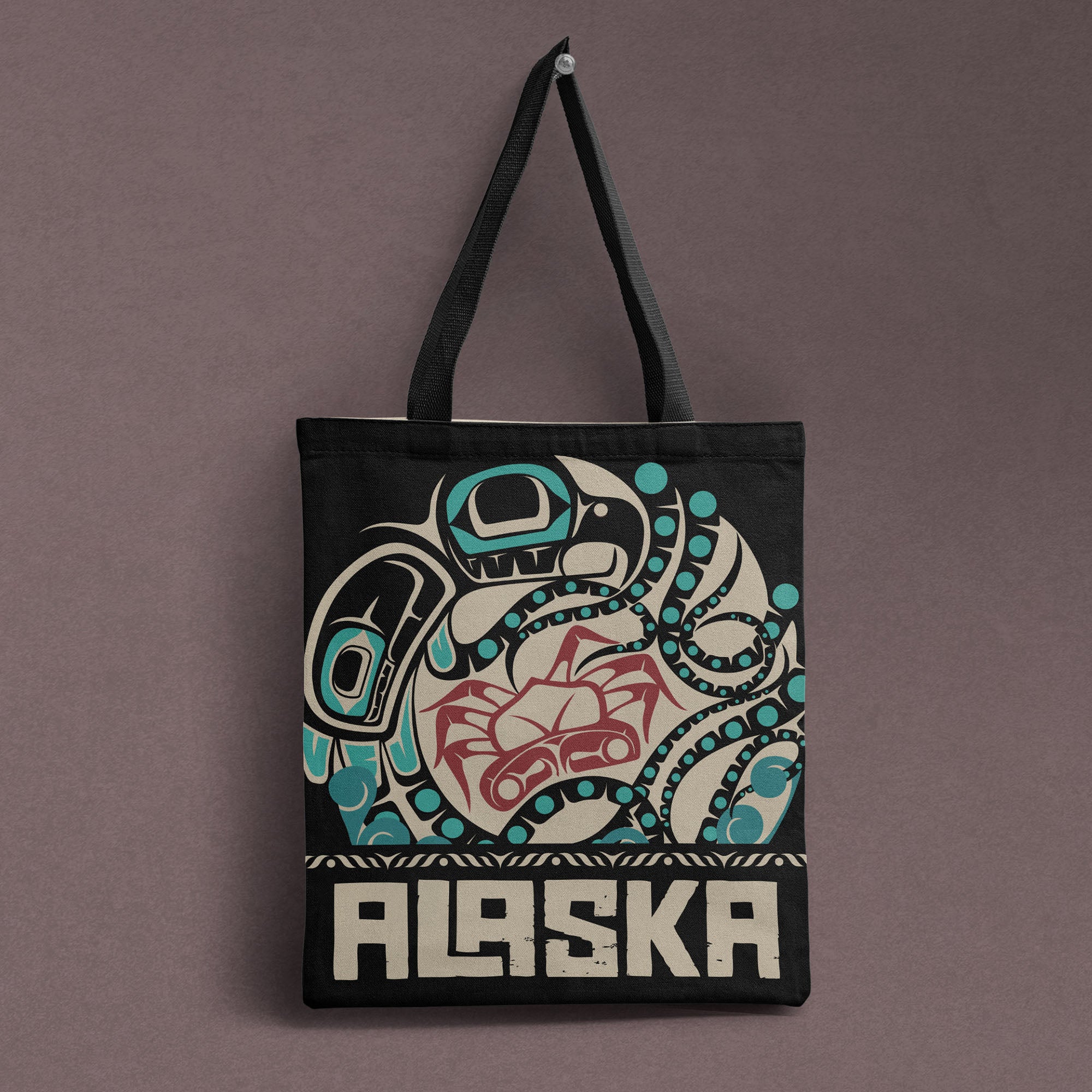 Tote Bag | Classic Alaska Tribal Octopus | Stateline™ Collection