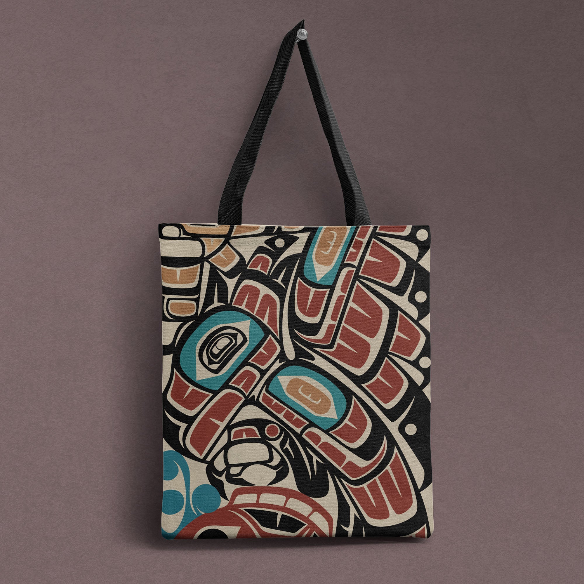 Tote Bag | Classic Tribal Eagle & Salmon | Signature Collection