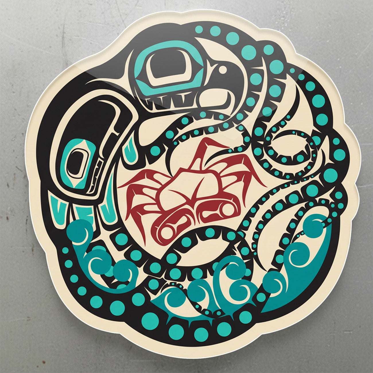 Acrylic Die Cut Magnet | Classic Tribal Octopus | Northern Spiritlines™ Signature