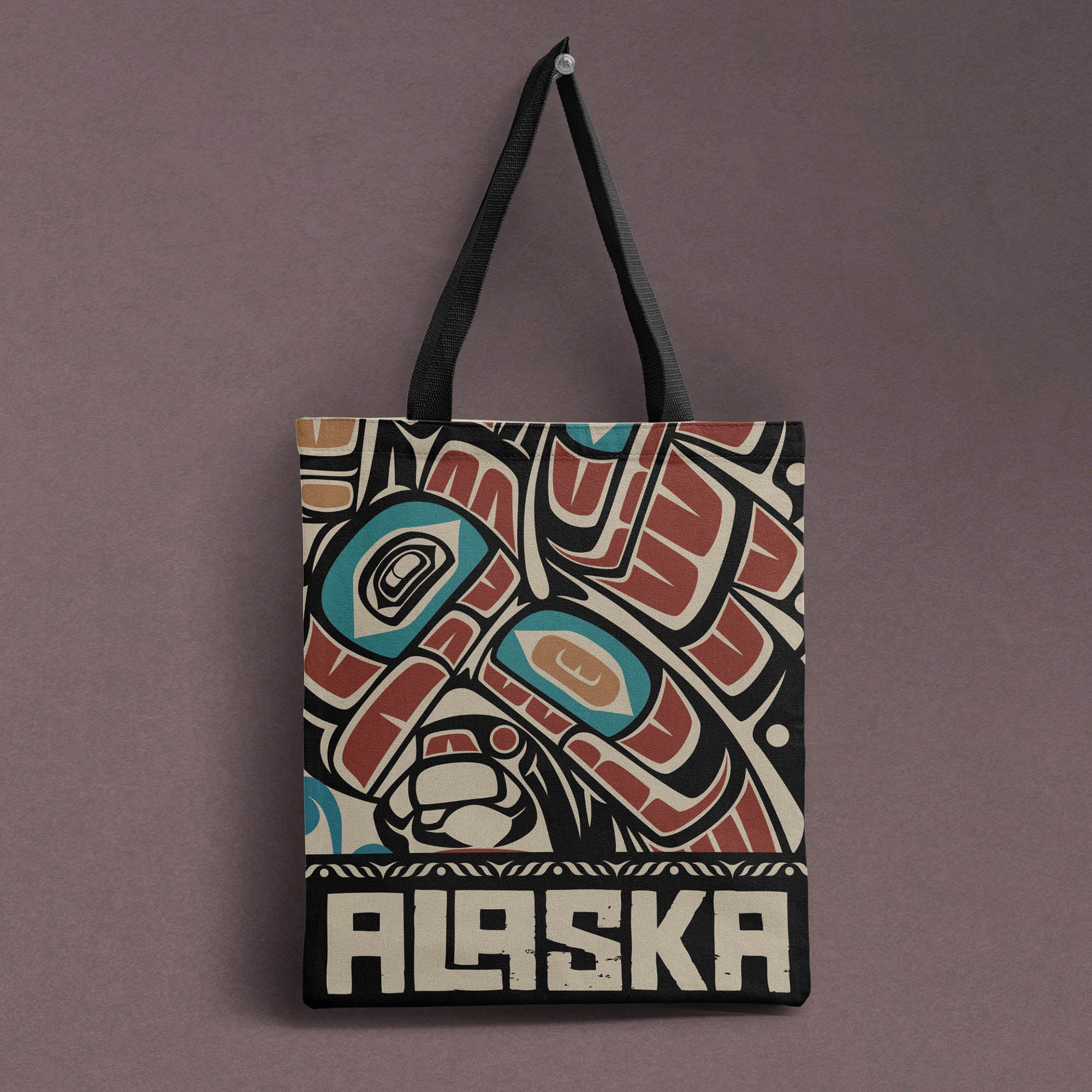 Tote Bag | Alaska Tribal Eagle & Salmon | Stateline™ Collection